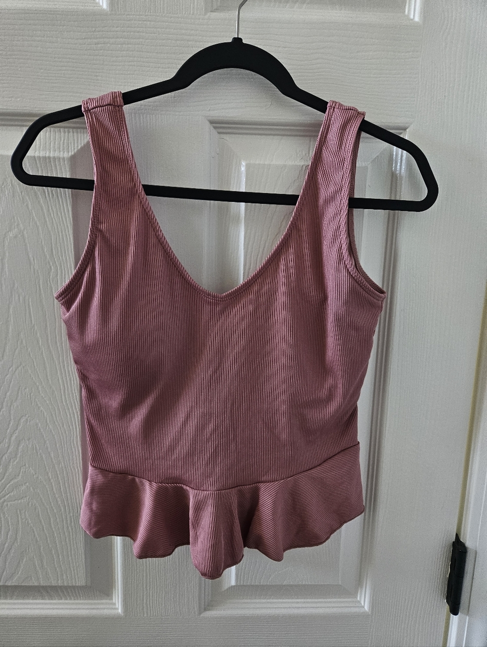 Janela Bay Mauve Ribbed Peplum